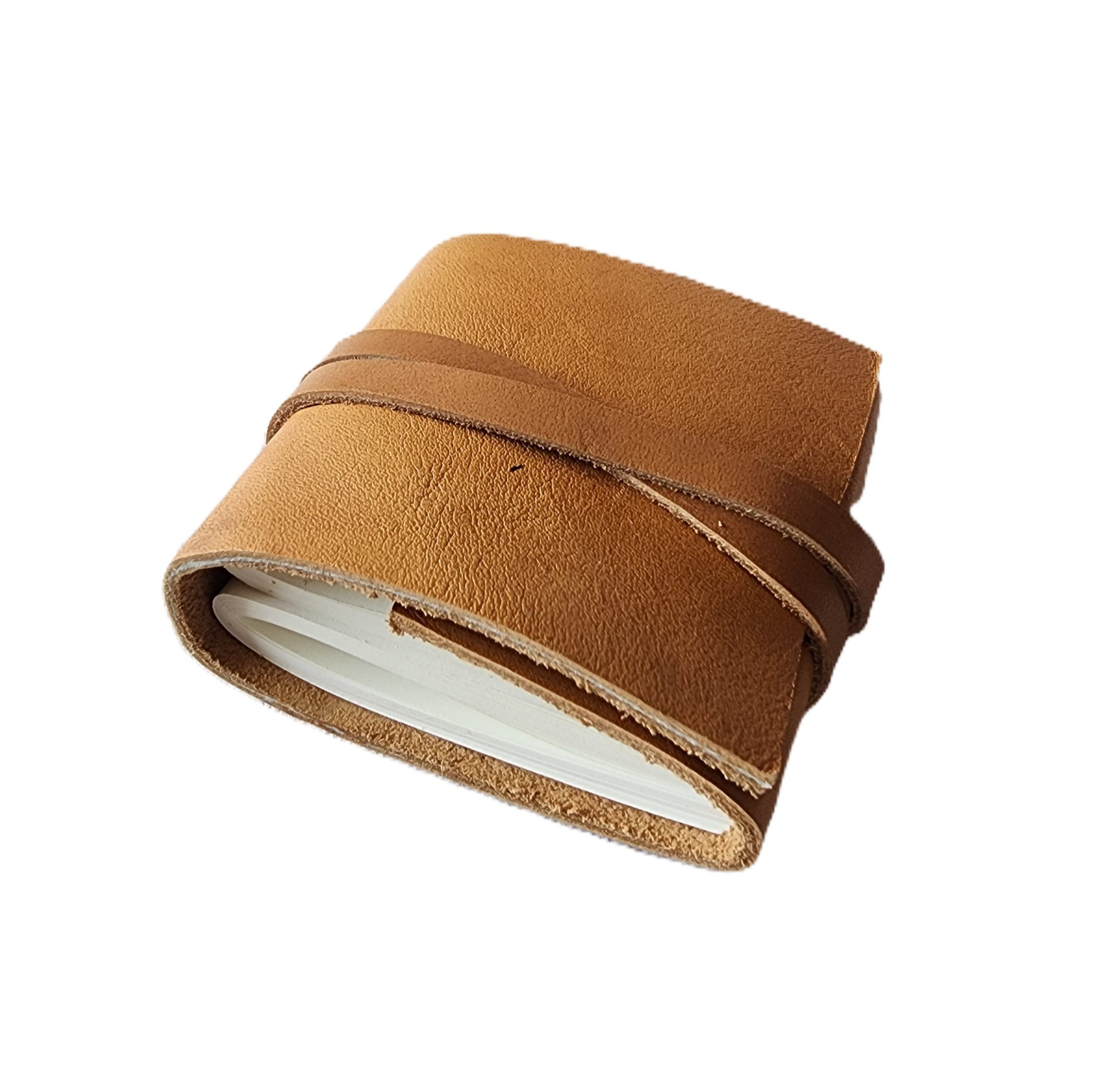 Mini-Leather-Pocketbook Journal 7cm x 7cm - Fits in hand